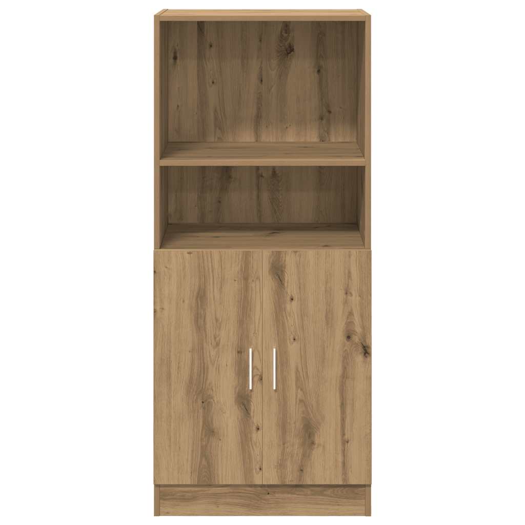 Keukenkast 57x41,5x131,5 cm bewerkt hout artisanaal eiken