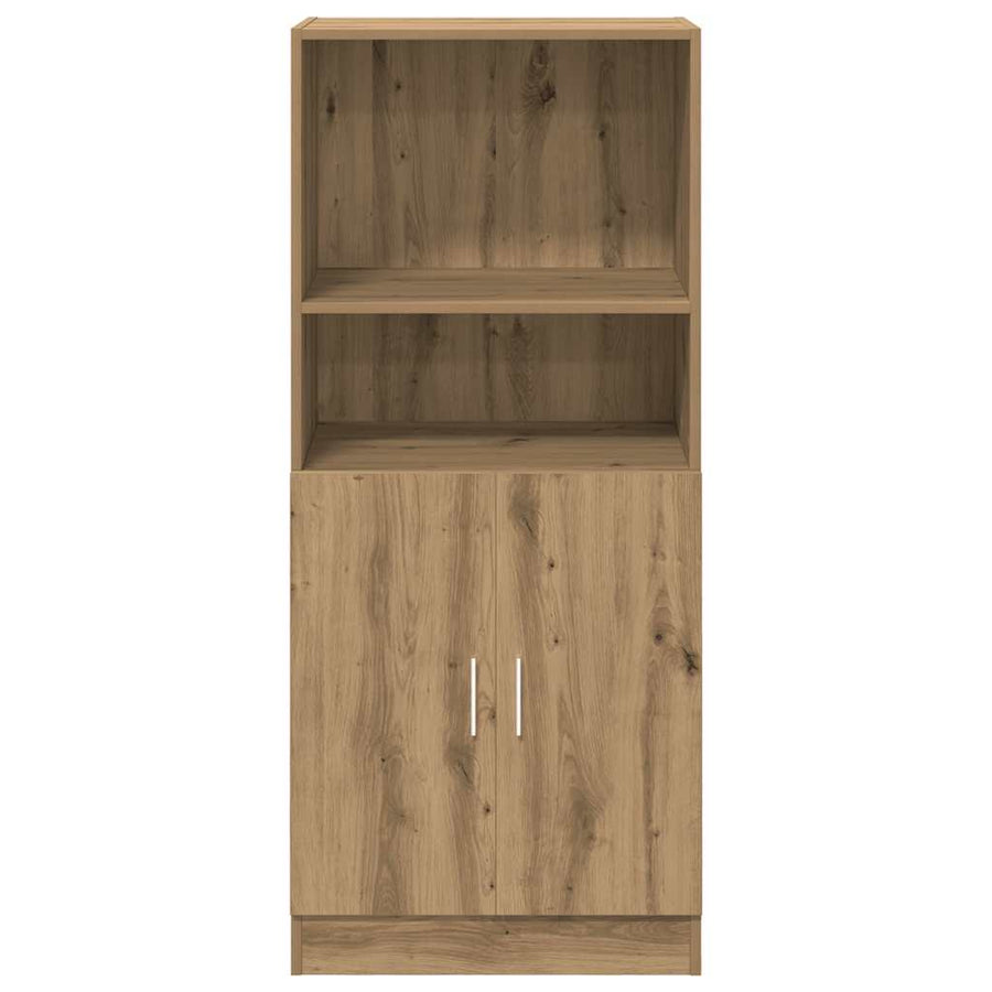 Keukenkast 57x41,5x131,5 cm bewerkt hout artisanaal eiken