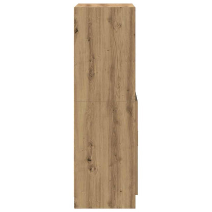 Keukenkast 57x41,5x131,5 cm bewerkt hout artisanaal eiken