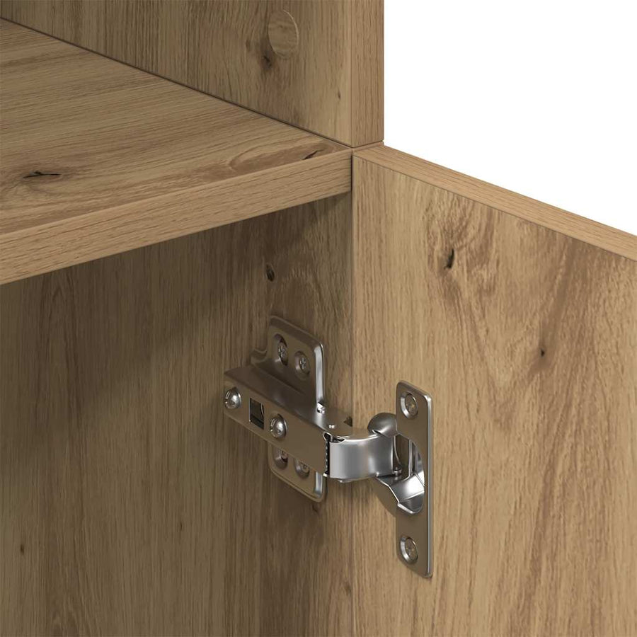 Keukenkast 57x41,5x131,5 cm bewerkt hout artisanaal eiken