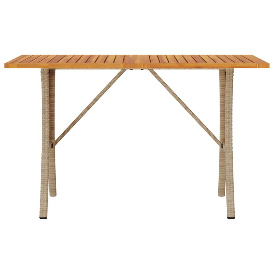 Tuinbank 3-zits met kussens & tafel poly rattan beige