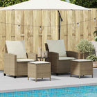 Tuinbankset polyrotan 4-delig beige
