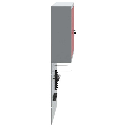 Gereedschapskast set met plank 3 pcs Rood Gepoedercoat staal