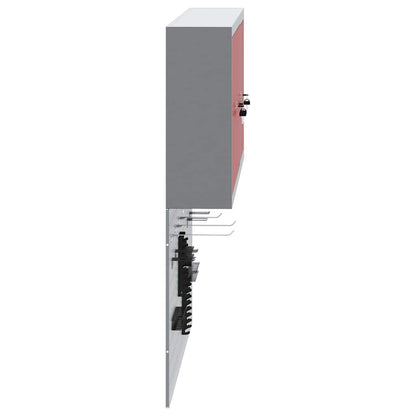 Gereedschapskast set met plank 5 pcs Rood Gepoedercoat staal