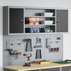 Gereedschapskast set met plank 150x20x115 cm zwart
