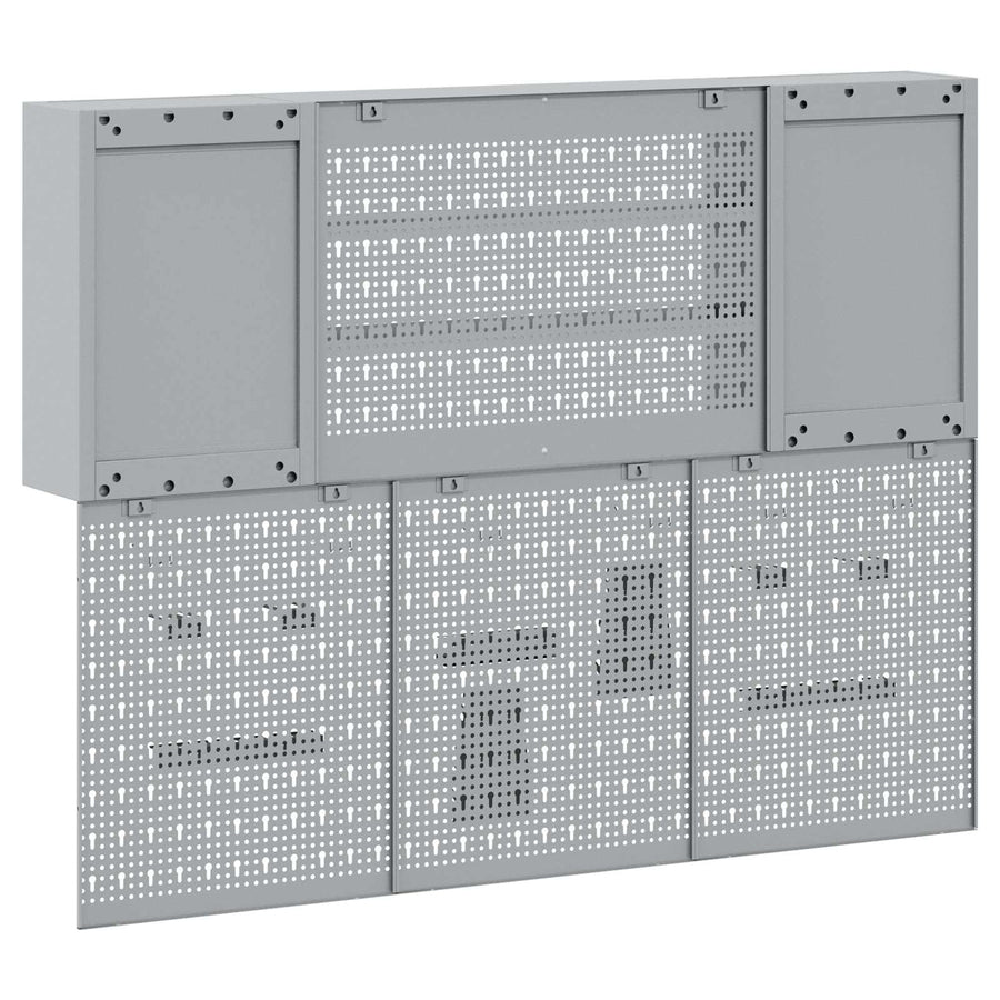 Gereedschapskast set met plank 4 pcs Zwart Gepoedercoat staal