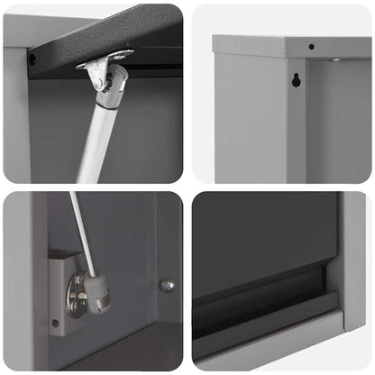 Werkkast set met lade met opslag met slot 10 pcs Zwart