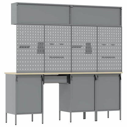 Werkkast set met lade met opslag met slot 10 pcs Zwart