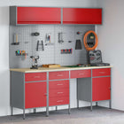 Werkkast 200x55x200 cm zwart engineered hout staal
