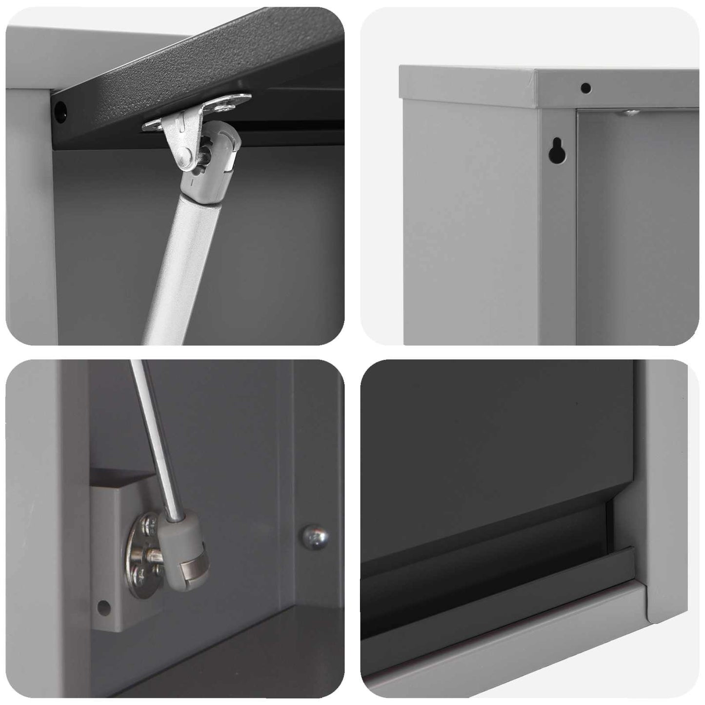 Werkkast set met lade met opslag met slot 10 pcs Zwart