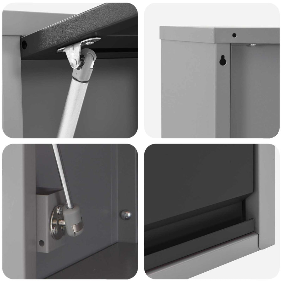 Werkkast set met lade met opslag met slot 10 pcs Zwart