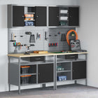 Werkbankset 200 cm staal met lade en kasten