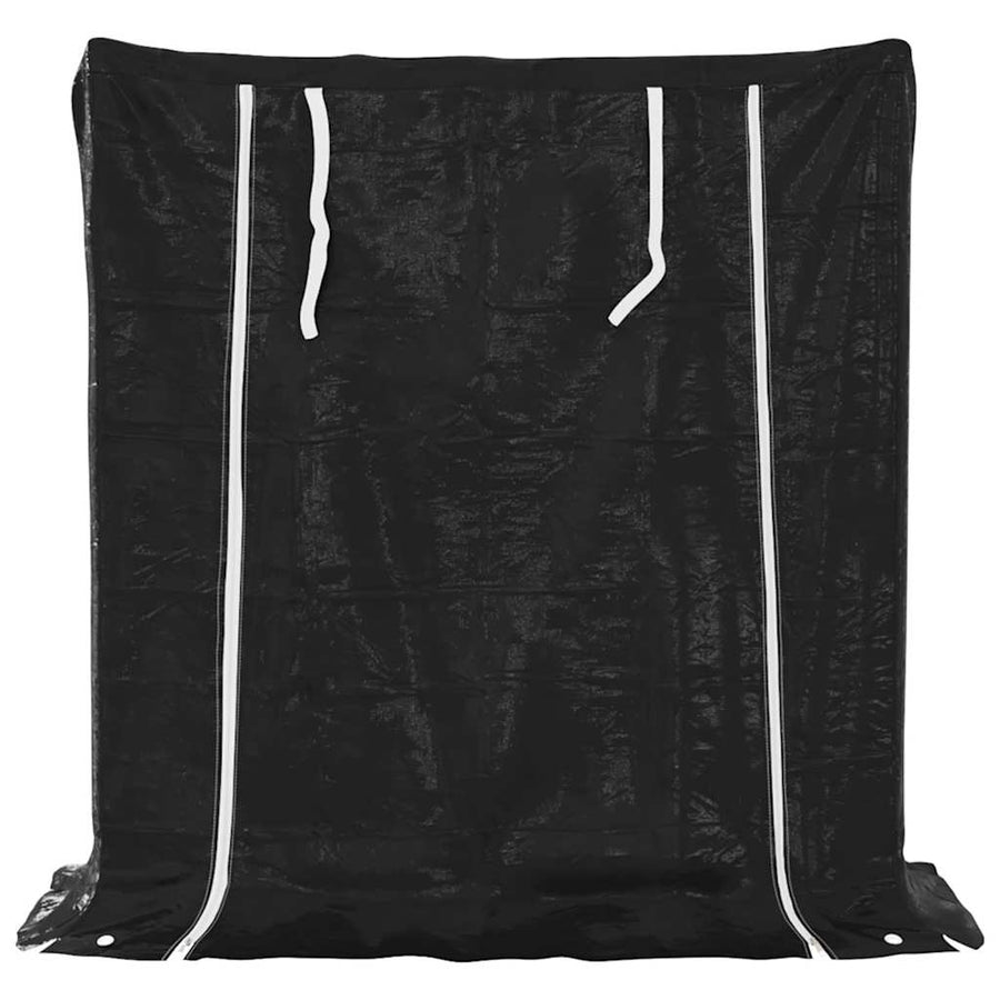 Haardhoutrek met regenhoes 100,5x40,5x110,5 cm staal