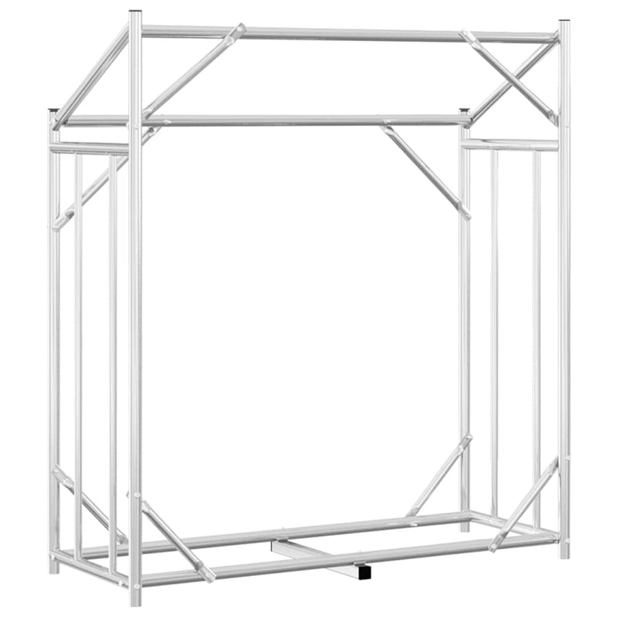 Haardhoutrek met regenhoes 100,5x40,5x110,5 cm staal