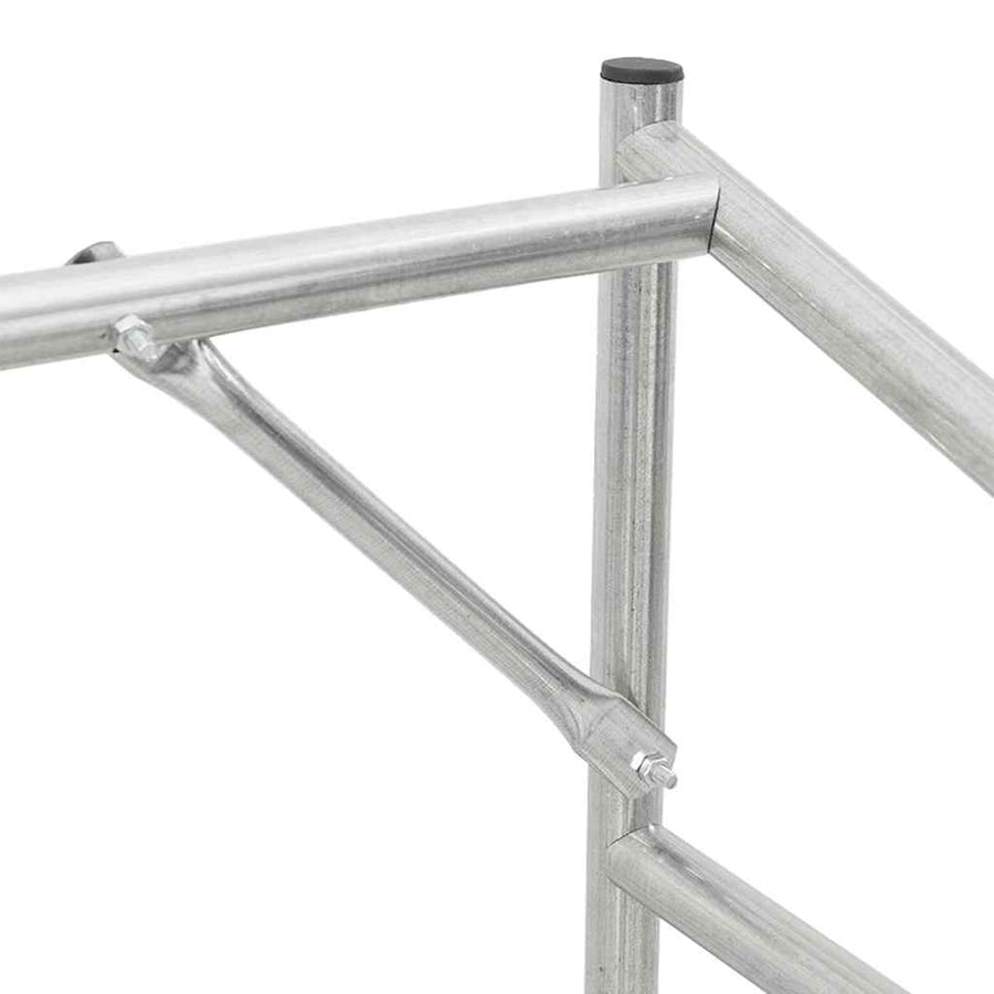 Haardhoutrek met regenhoes 100,5x40,5x110,5 cm staal