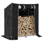 Haardhoutrek 101x61x110,5 cm gegalvaniseerd staal met regenhoes