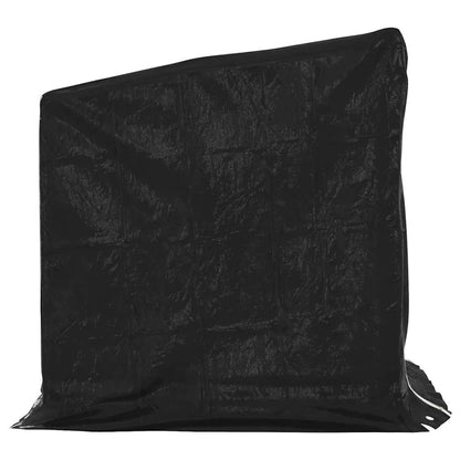 Haardhoutrek met regenhoes 100,5x80,5x110,5 cm staal