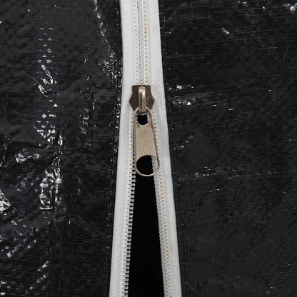 Haardhoutrek met regenhoes 100,5x80,5x110,5 cm staal