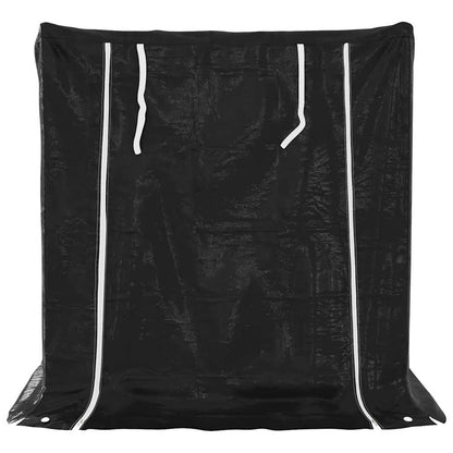 Haardhoutrek met regenhoes 100,5x100,5x110,5 cm staal
