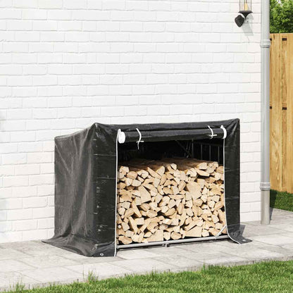 Haardhoutrek Met Regenhoes 151X80,5X110,5 Cm Staal 151 x 80.5 x 110.5 cm