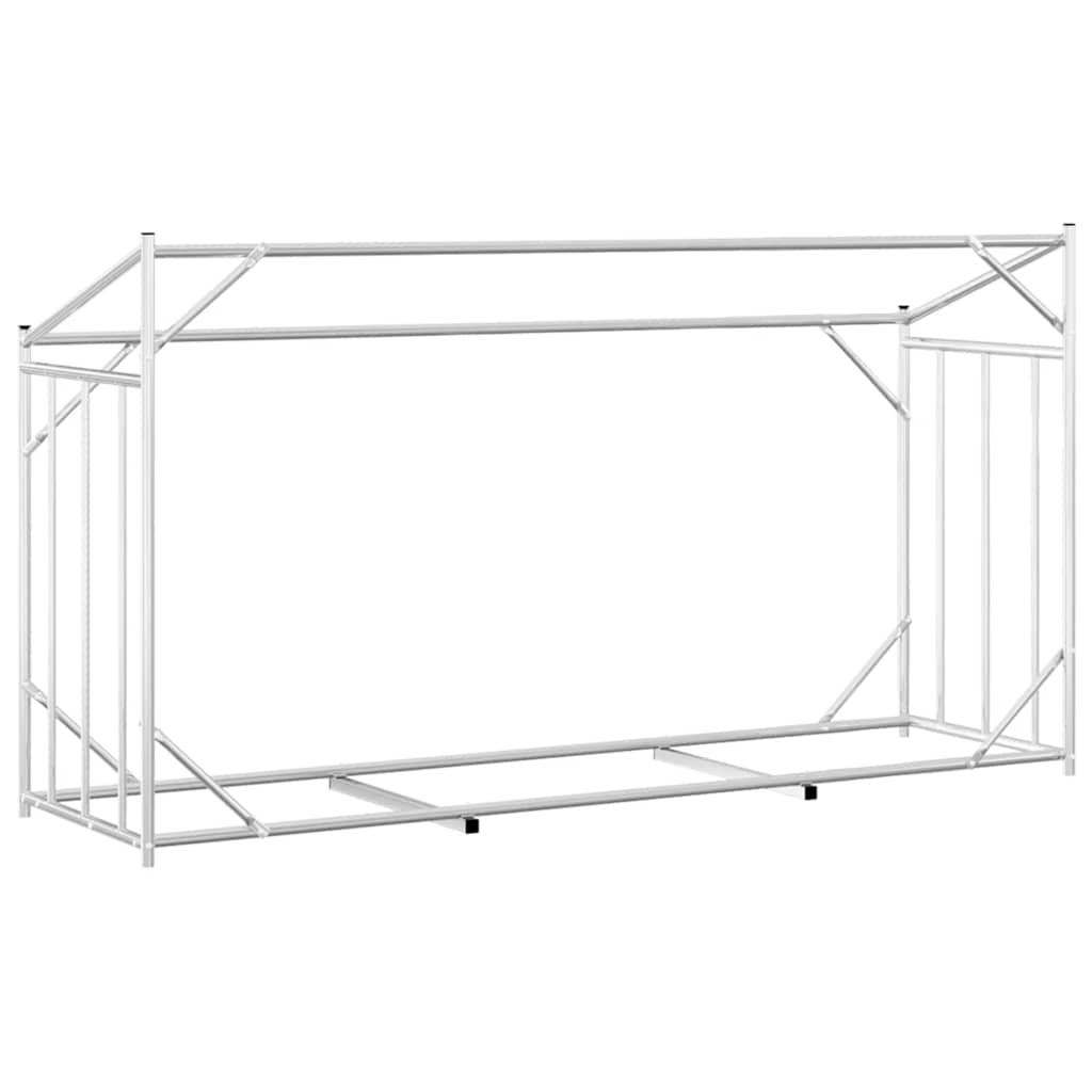 Haardhoutrek Met Regenhoes 200,5X60,5X110,5 Cm Staal 200.5 x 60.5 x 110.5 cm