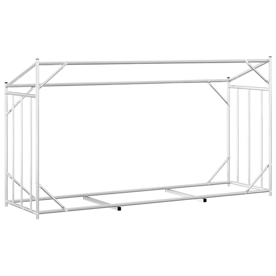 Haardhoutrek Met Regenhoes 200,5X60,5X110,5 Cm Staal 200.5 x 60.5 x 110.5 cm