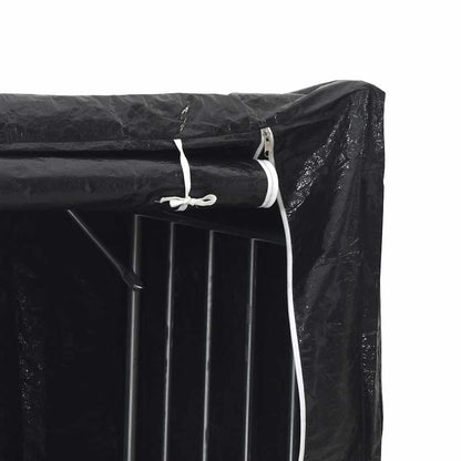 Haardhoutrek Met Regenhoes 200,5X60,5X110,5 Cm Staal 200.5 x 60.5 x 110.5 cm