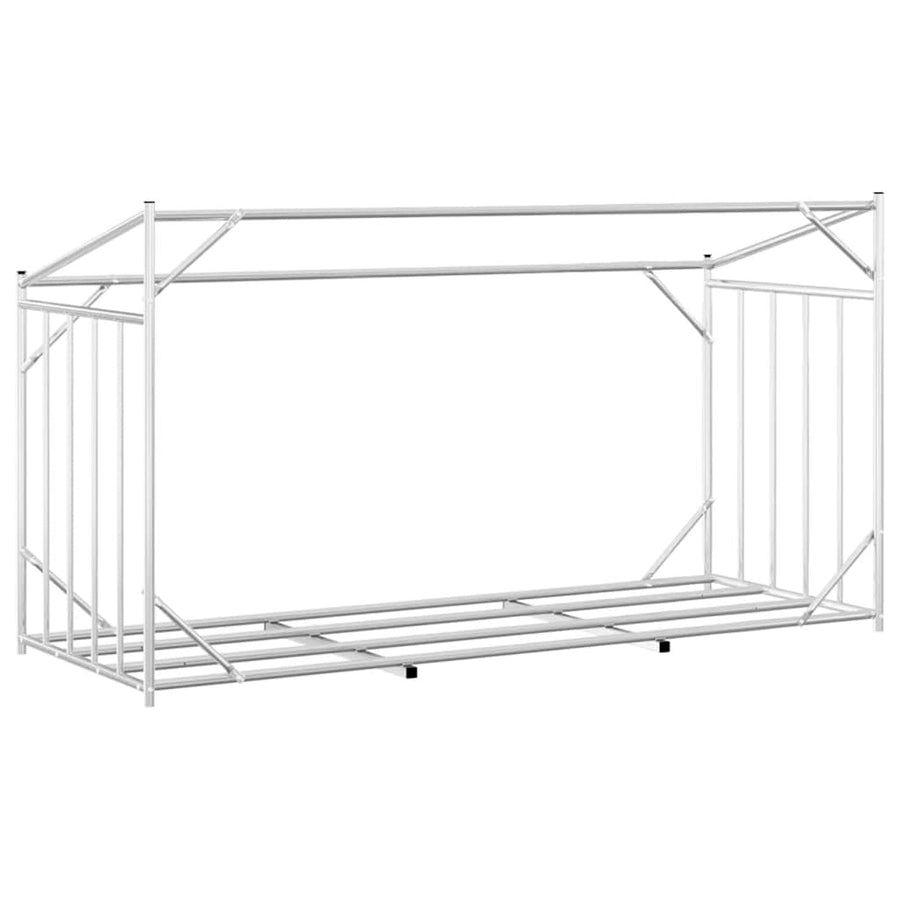 Haardhoutrek Met Regenhoes 200,5X80,5X110,5 Cm Staal 200.5 x 80.5 x 110.5 cm