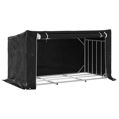 Haardhoutrek Met Regenhoes 200,5X100,5X110,5 Cm Staal 200.5 x 100.5 x 110.5 cm