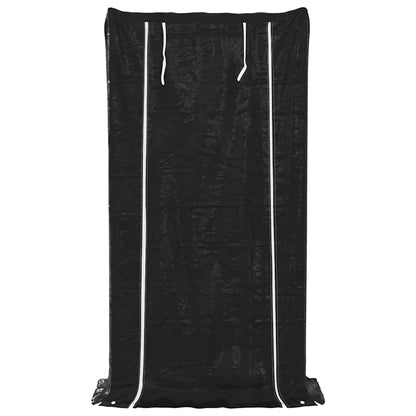 Haardhoutrek met regenhoes 100x40x200 cm gegalvaniseerd staal