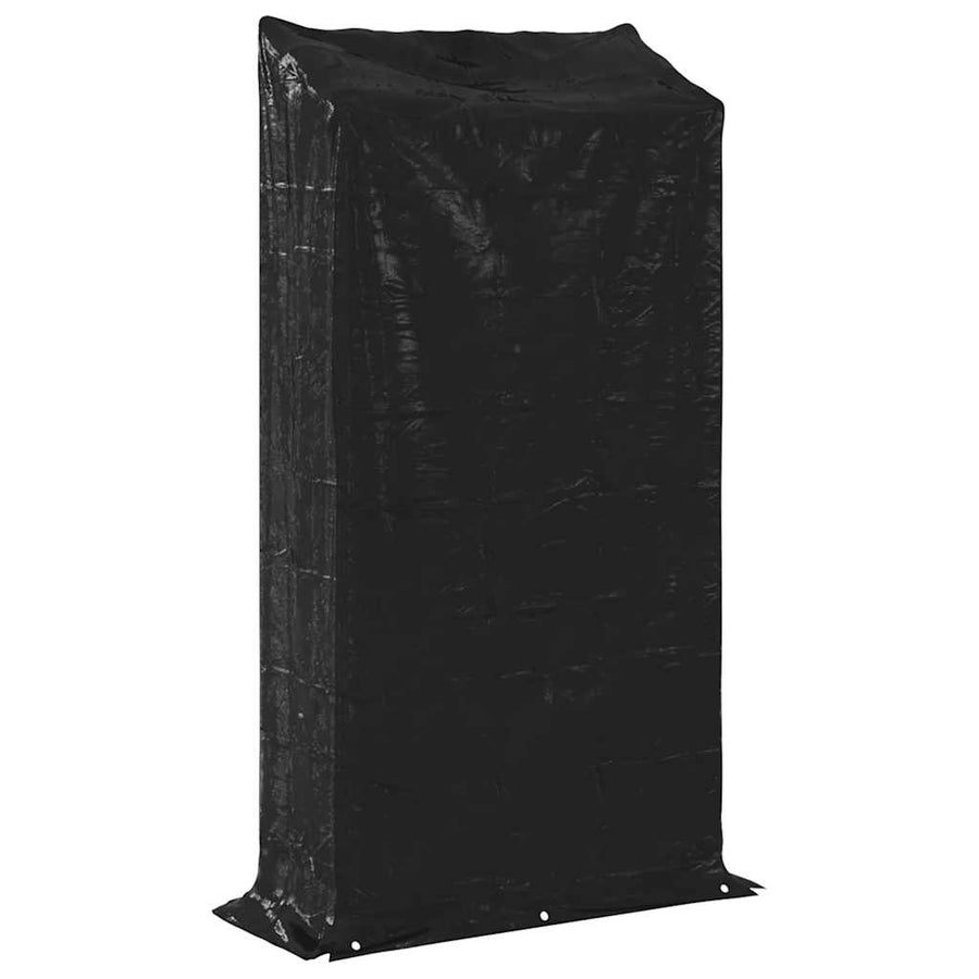 Haardhoutrek met regenhoes 100x40x200 cm gegalvaniseerd staal
