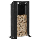 Haardhoutrek 100x40x200 cm gegalvaniseerd staal met regenhoes