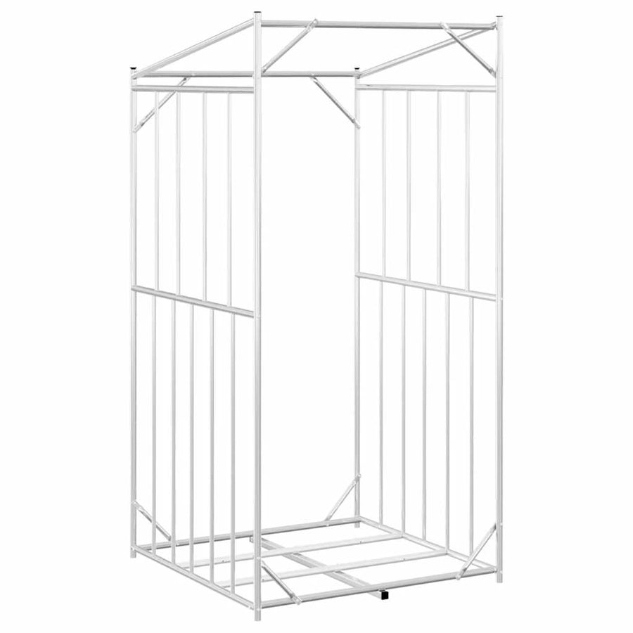 Haardhoutrek Met Regenhoes Gegalvaniseerd Staal 100 x 100 x 200 cm