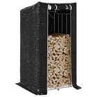 Haardhoutrek 100x100x200 cm gegalvaniseerd staal met regenhoes