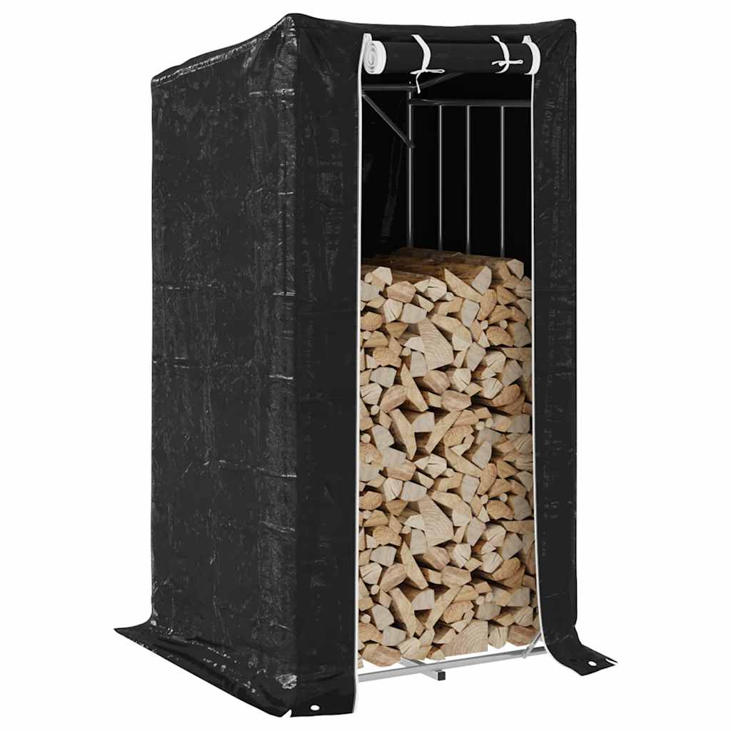 Haardhoutrek Met Regenhoes Gegalvaniseerd Staal 100 x 100 x 200 cm