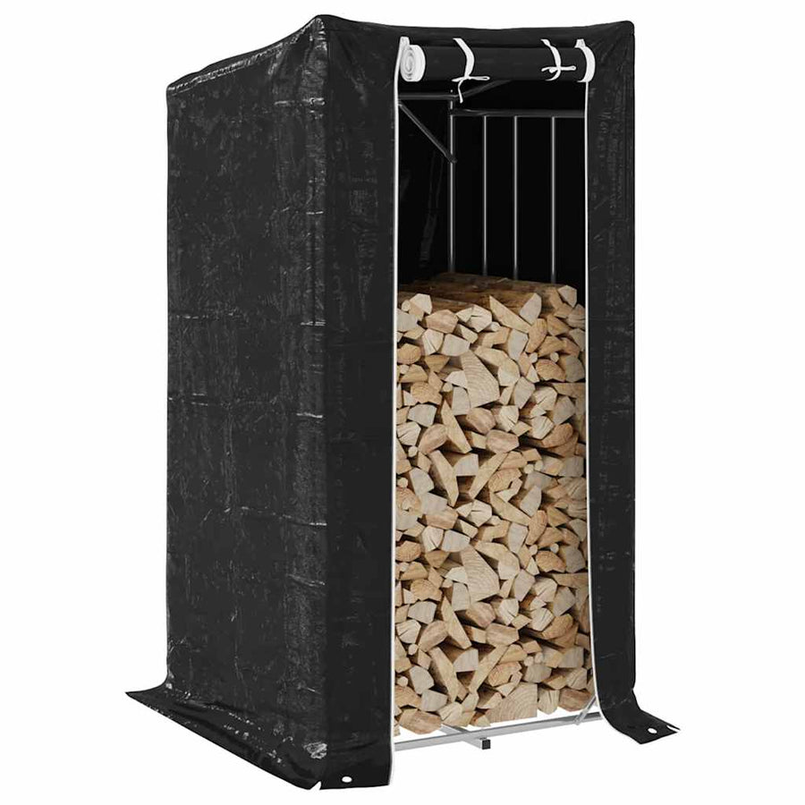 Haardhoutrek Met Regenhoes Gegalvaniseerd Staal 100 x 100 x 200 cm