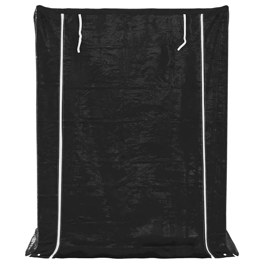 Haardhoutrek met regenhoes 150x80x200 cm gegalvaniseerd staal