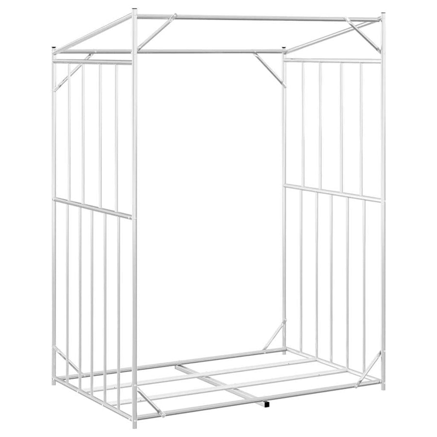 Haardhoutrek Met Regenhoes Gegalvaniseerd Staal 150 x 100 x 200 cm