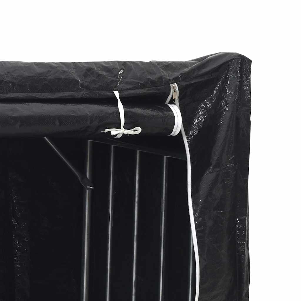 Haardhoutrek Met Regenhoes Gegalvaniseerd Staal 200 x 40 x 200 cm