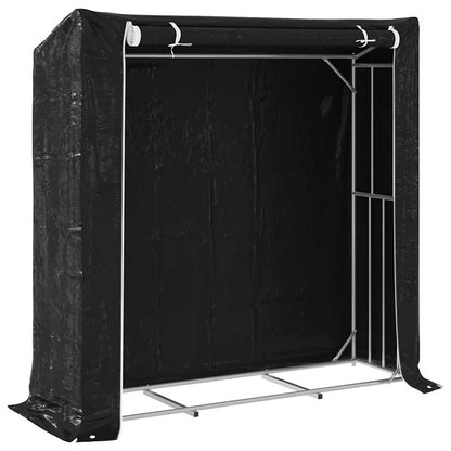 Haardhoutrek Met Regenhoes Gegalvaniseerd Staal 200 x 60 x 200 cm