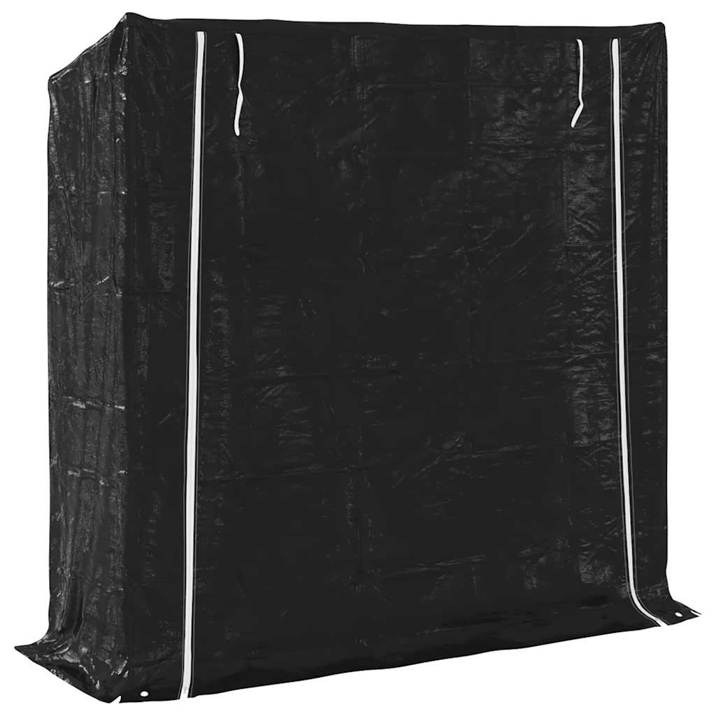 Haardhoutrek Met Regenhoes Gegalvaniseerd Staal 200 x 60 x 200 cm