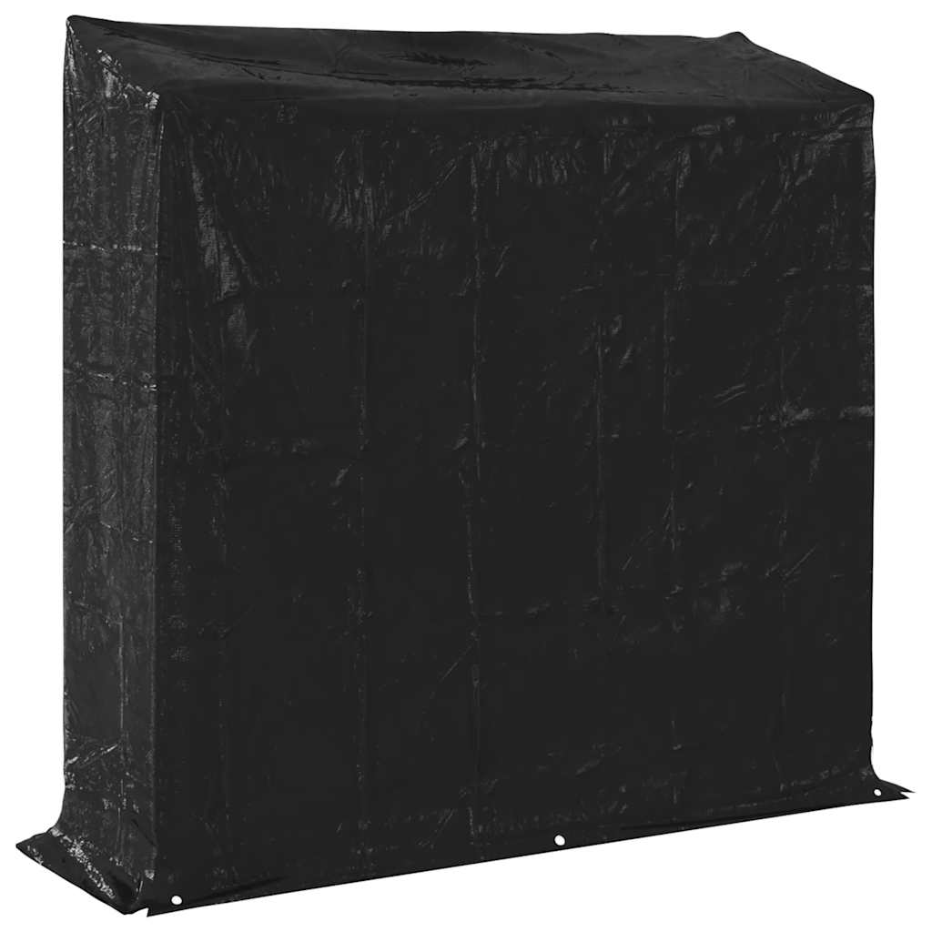 Haardhoutrek Met Regenhoes Gegalvaniseerd Staal 200 x 60 x 200 cm