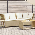 Tuinbank poly rattan beige 233x68,5x87,5 cm