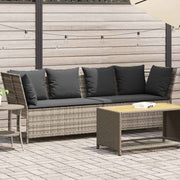 Tuinbank poly rattan lichtgrijs 233x68,5x87,5 cm