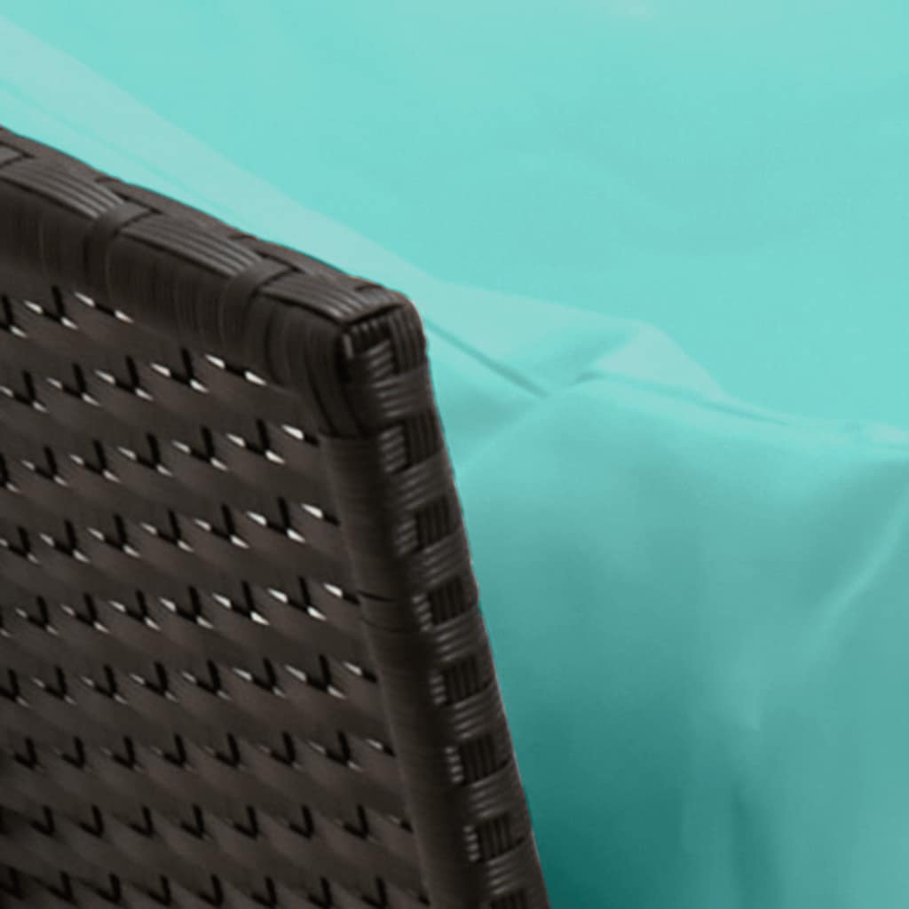 Tuinbank met kussens poly rattan zwart