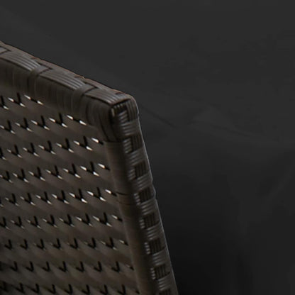 4-delige Tuinset met kussens poly rattan zwart