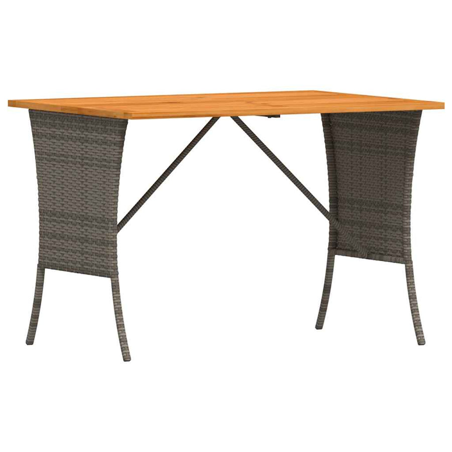 4-delige Tuinset met kussens poly rattan grijs