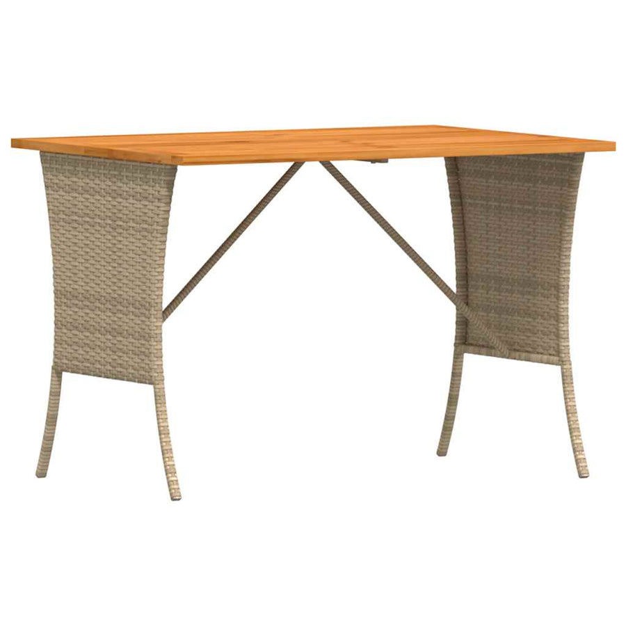 4-delige Tuinset met kussens poly rattan beige