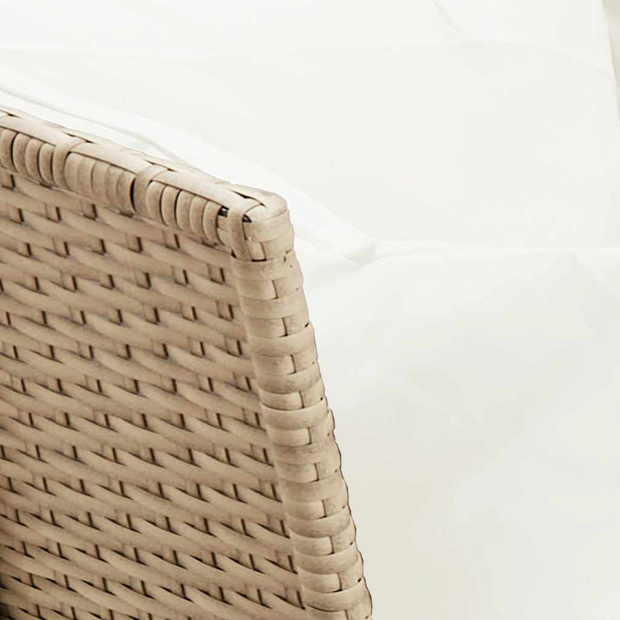 4-delige Tuinset met kussens poly rattan beige