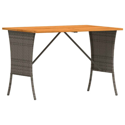 3-delige Tuinset met kussens poly rattan grijs